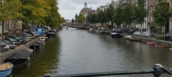 Oakville Physio taking bike tour in Amsterdam