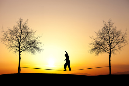 Slacklining picture to show oakville and burlington physio and yoga clinic